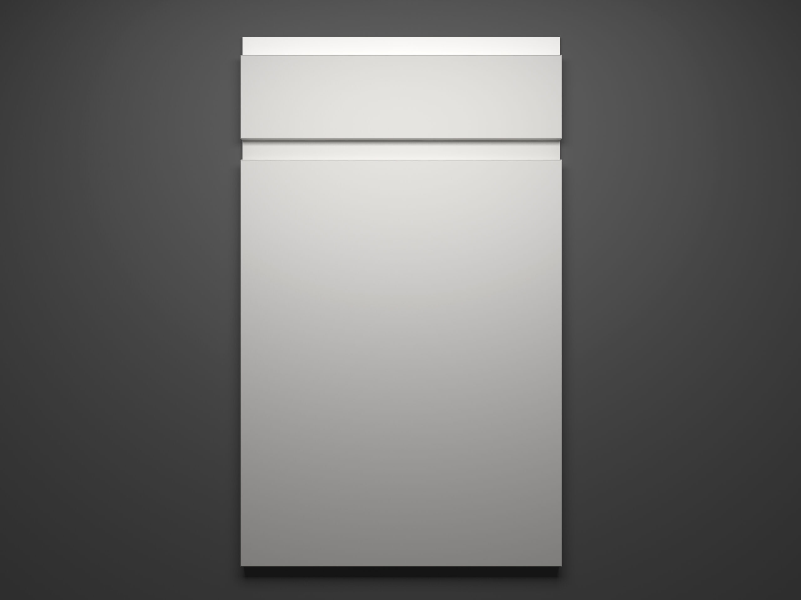 Lacquer White Sample Door on Grey Background